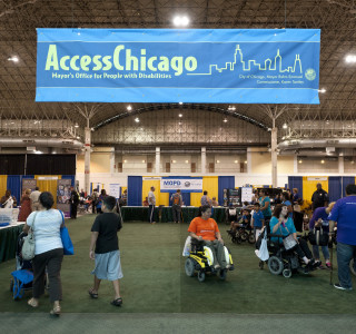 A photo of the AccessChicago convention hall.